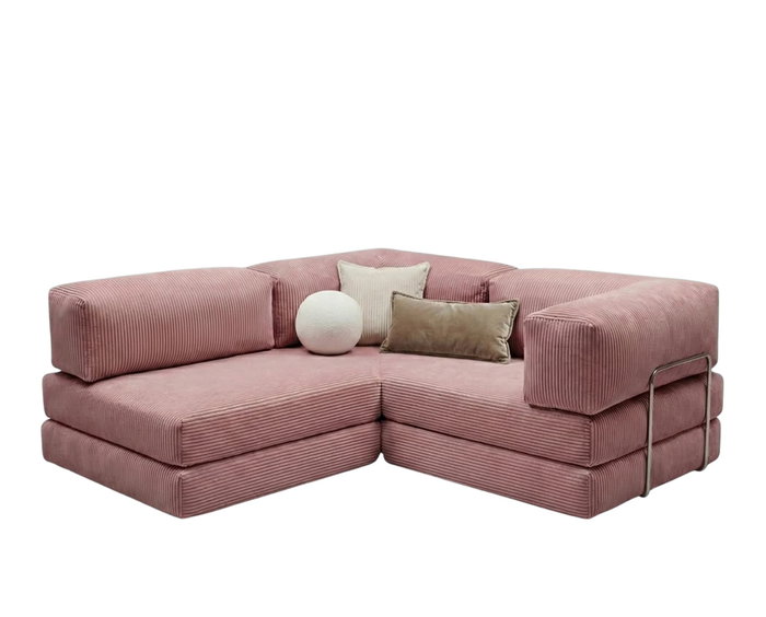 Atelier Del Sofa Sofá-Cama Esquinero Kanyon - Rosa